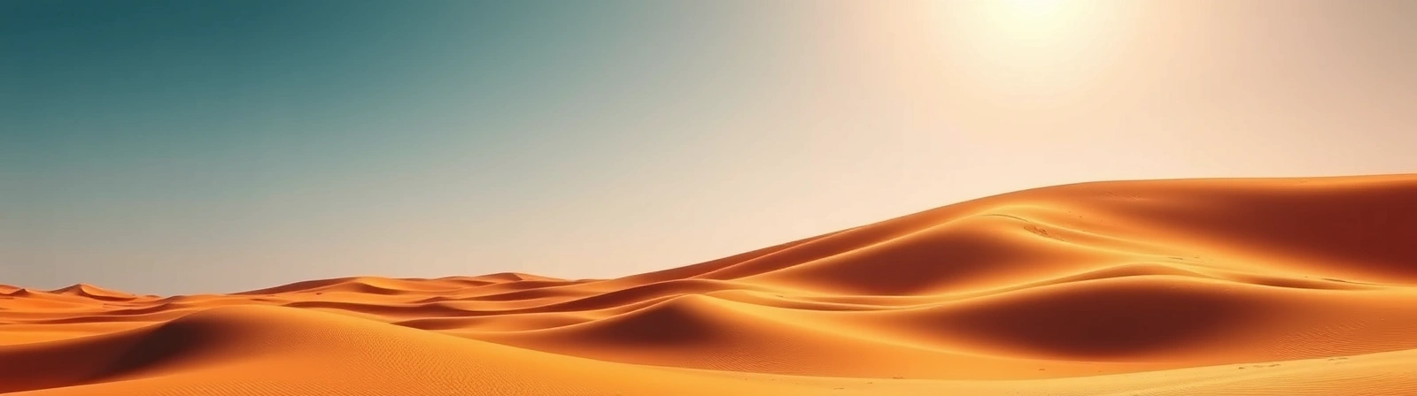Visually striking desert landscape with golden sand dunes and dramatic lighting